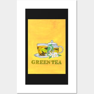 Green tea Posters and Art